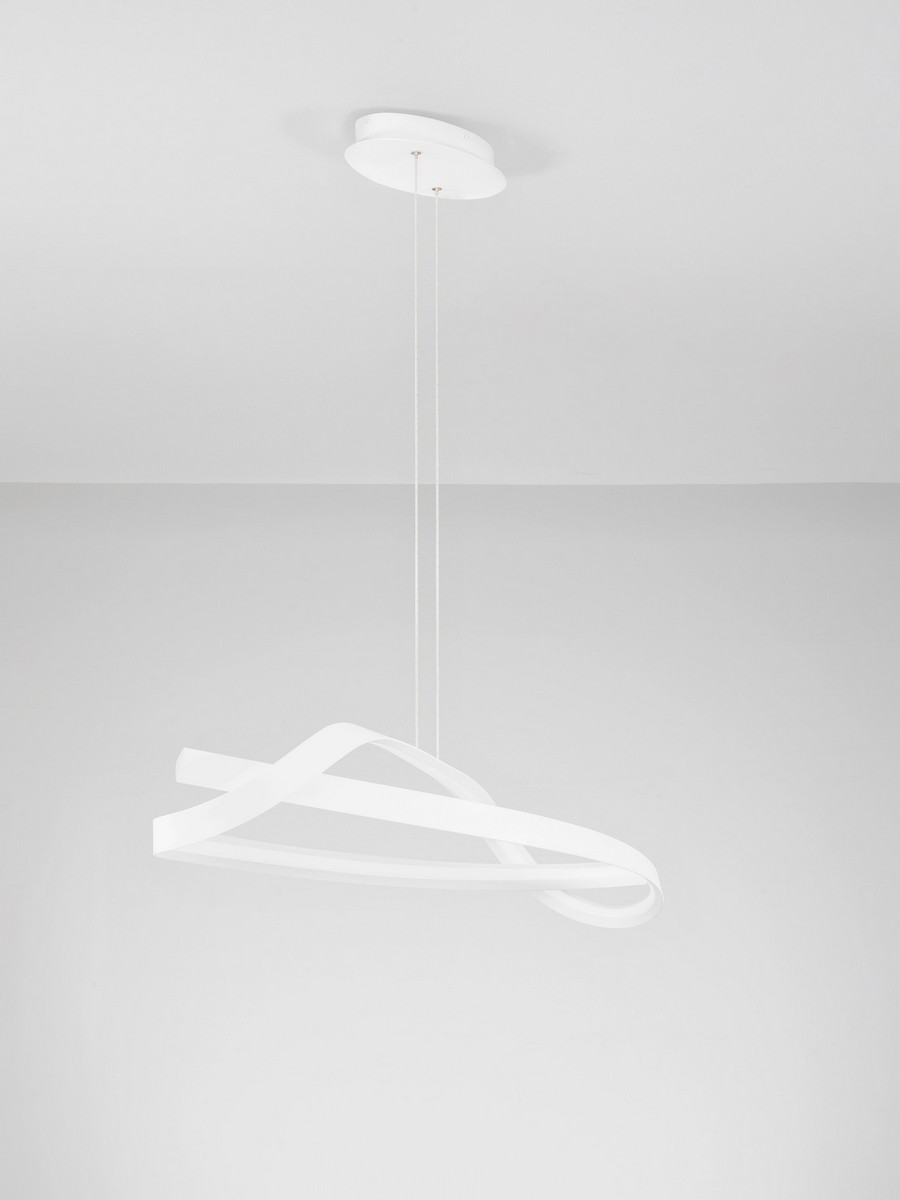 Lampa wisząca nowoczesna Luces Exclusivas ALAGON, biała, LED 47 W, szer. 36 cm – LE45716 - obrazek 3
