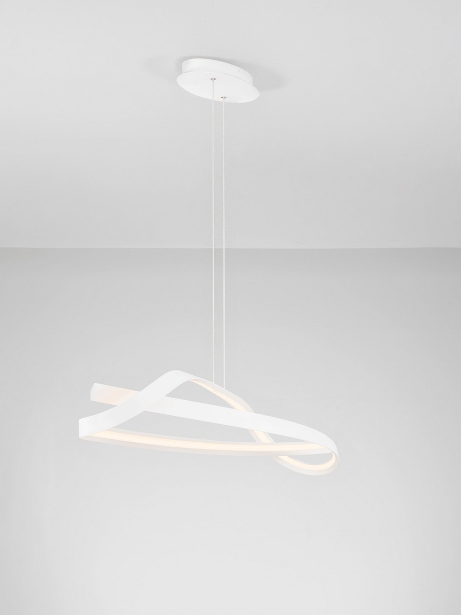 Lampa wisząca nowoczesna Luces Exclusivas ALAGON, biała, LED 47 W, szer. 36 cm – LE45716 - obrazek 4