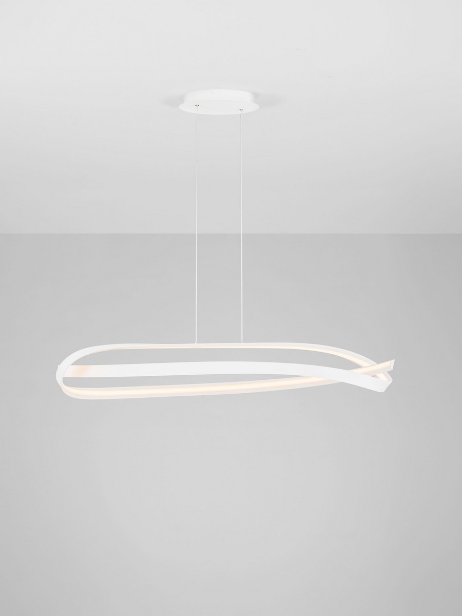 Lampa wisząca nowoczesna Luces Exclusivas ALAGON, biała, LED 47 W, szer. 36 cm – LE45716 - obrazek 5