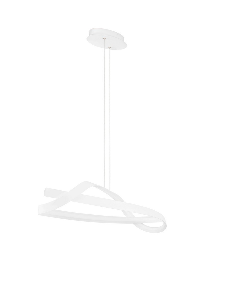 Lampa wisząca nowoczesna Luces Exclusivas ALAGON, biała, LED 47 W, szer. 36 cm – LE45716