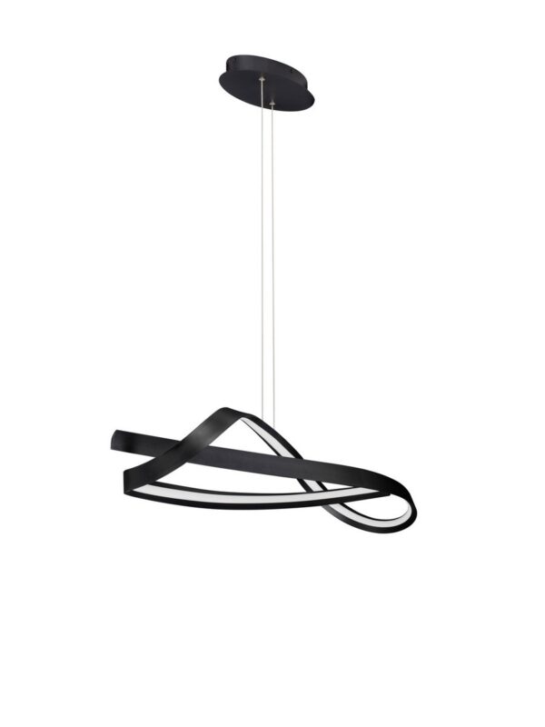Lampa wisząca nowoczesna Luces Exclusivas ALAGON, czarna, LED 47 W, szer. 36 cm – LE45717