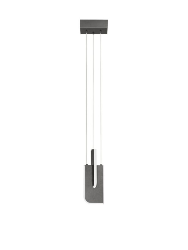 Lampa wisząca nowoczesna Luces Exclusivas ALBAIDA, antracytowa, LED 9 W 2700 K, szer. 15 cm – LE45719