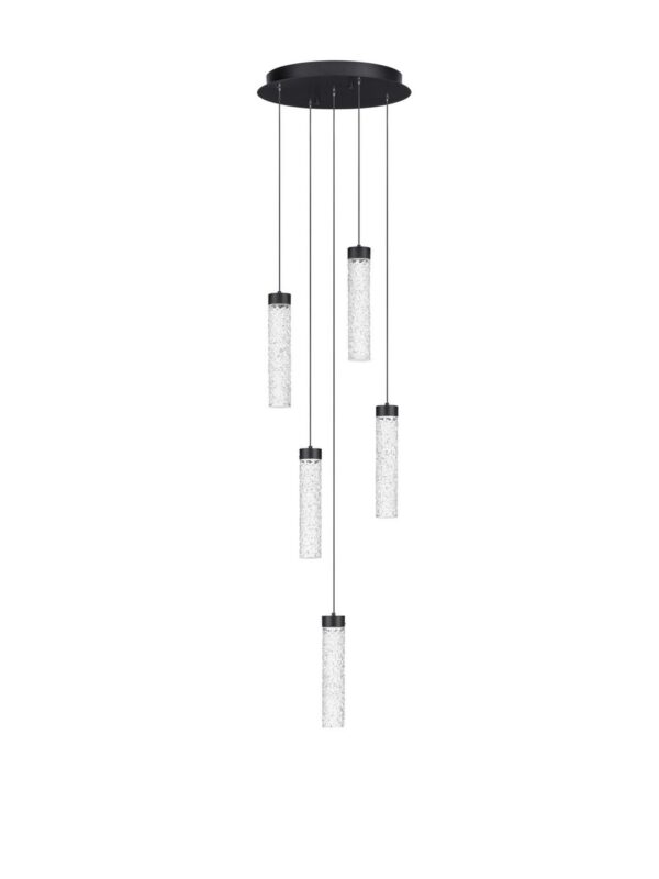 Lampa wisząca nowoczesna Luces Exclusivas ALBAL, czarna, LED 20 W 3000 K, Ø 34 cm – LE45732