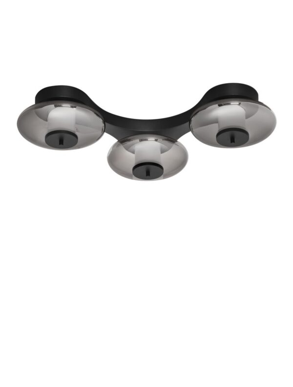 Plafon nowoczesny Luces Exclusivas ALBESA, czarny, LED 24 W 3000 K, szer. 46 cm – LE45738
