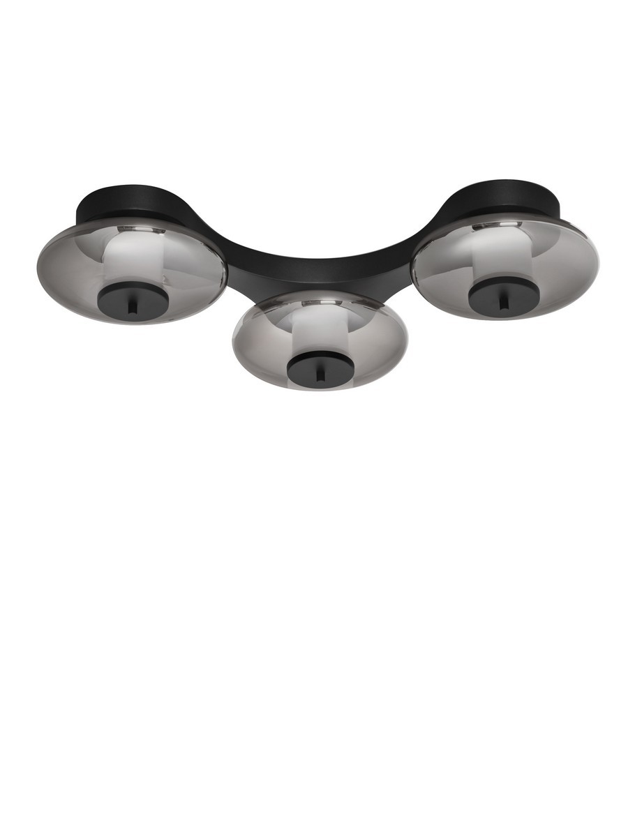 Plafon nowoczesny Luces Exclusivas ALBESA, czarny, LED 24 W 3000 K, szer. 46 cm – LE45738