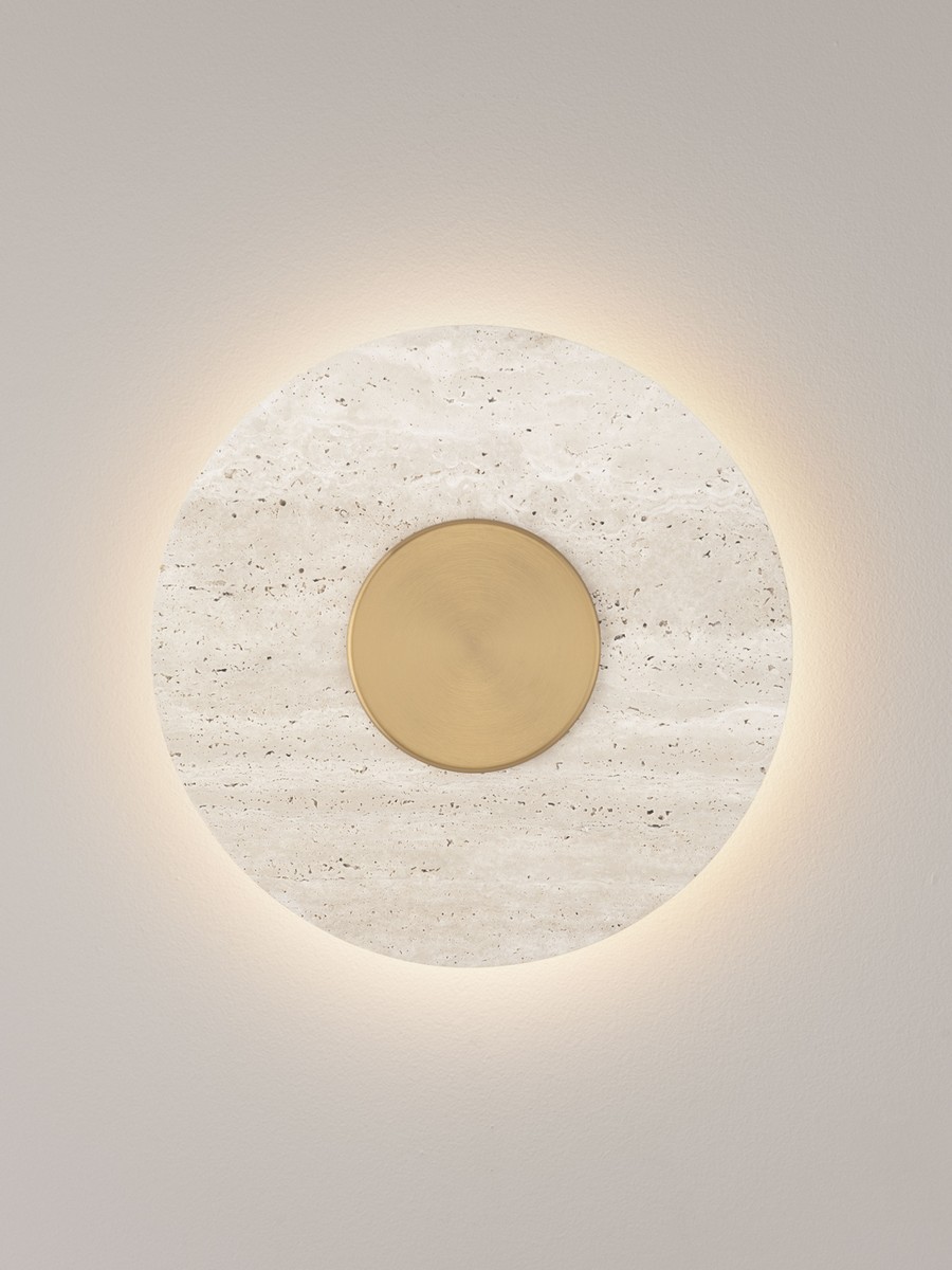 Kinkiet nowoczesny Luces Exclusivas ALCANT, złoto-beżowy, LED 14 W 3000 K, Ø 30 cm – LE45750 - obrazek 3