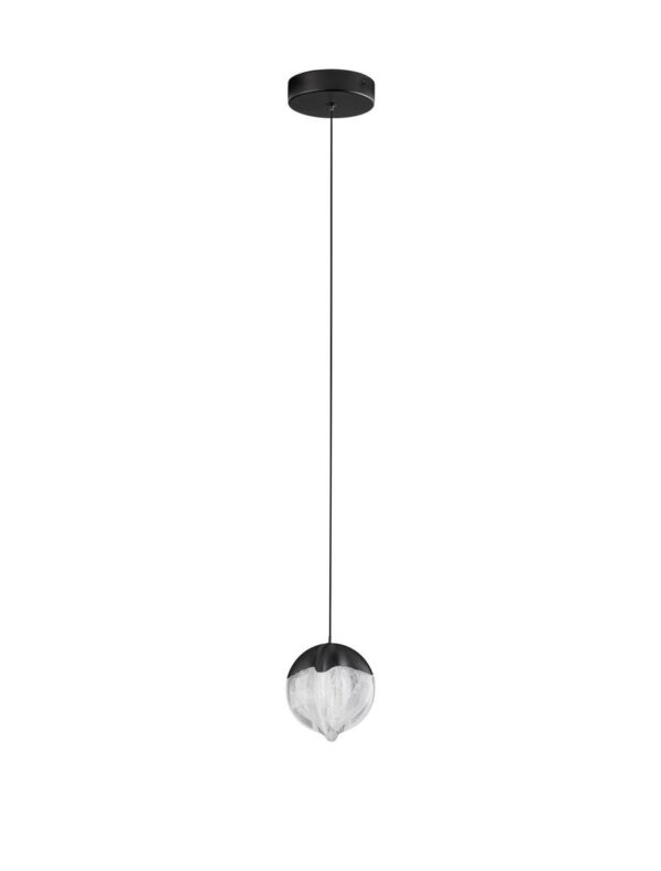 Lampa wisząca nowoczesna Luces Exclusivas ALCUDIA, czarna, LED 5 W 3000 K, Ø 12 cm – LE45753