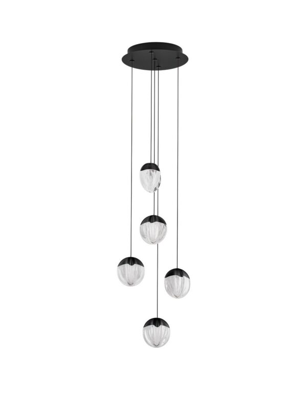 Lampa wisząca nowoczesna Luces Exclusivas ALCUDIA, czarna, LED 25 W 3000 K, Ø 33 cm – LE45755