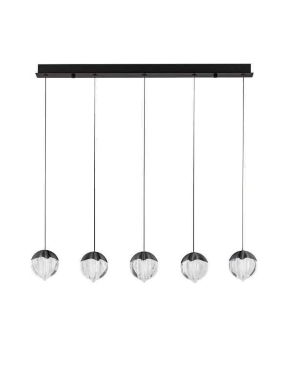 Lampa wisząca nowoczesna Luces Exclusivas ALCUDIA, czarna, LED 25 W 3000 K, szer. 8 cm – LE45757