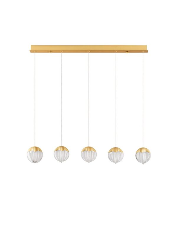 Lampa wisząca nowoczesna Luces Exclusivas ALCUDIA, złota, LED 25 W 3000 K, szer. 8 cm – LE45758