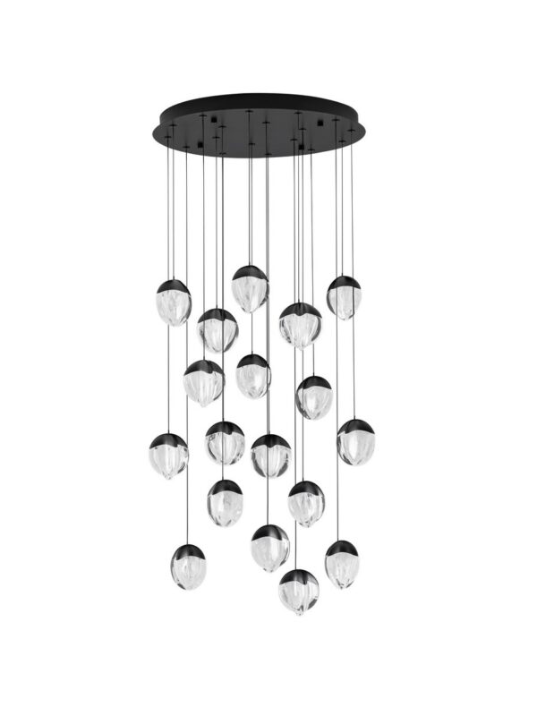 Lampa wisząca nowoczesna Luces Exclusivas ALCUDIA, czarna, LED 90 W 3000 K, Ø 63 cm – LE45760