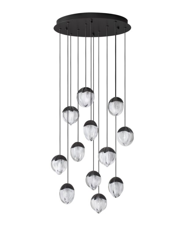 Lampa wisząca nowoczesna Luces Exclusivas ALCUDIA, czarna, LED 60 W 3000 K, Ø 55 cm – LE45761
