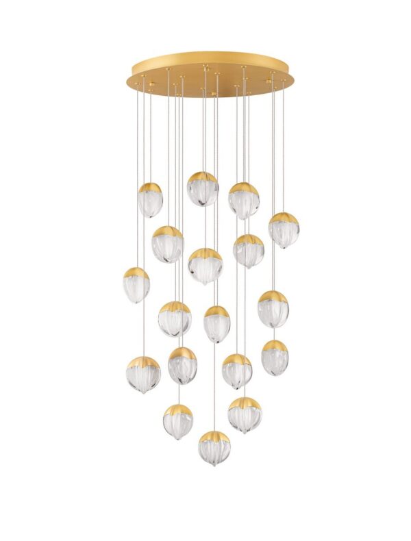 Lampa wisząca nowoczesna Luces Exclusivas ALCUDIA, złota, LED 90 W 3000 K, Ø 63 cm – LE45762