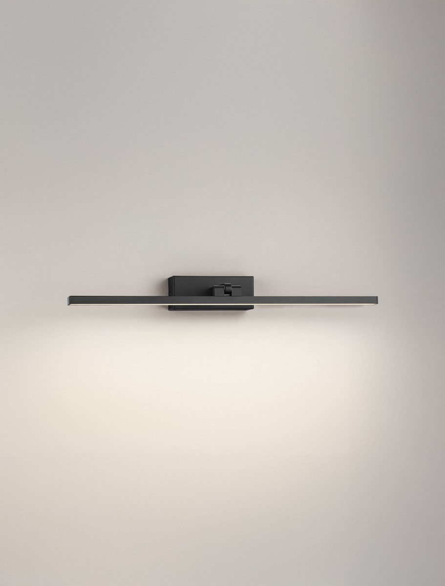 Kinkiet łazienkowy nowoczesny Luces Exclusivas ALFAS, czarny, LED 12 W, szer. 14 cm – LE45783 - obrazek 4