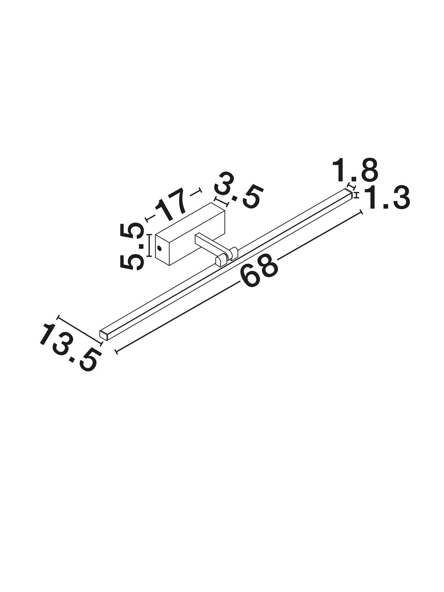 Kinkiet łazienkowy nowoczesny Luces Exclusivas ALFAS, czarny, LED 16 W, szer. 14 cm – LE45786 - obrazek 7