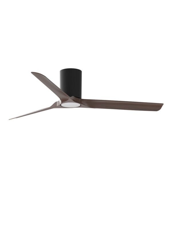 Wentylator sufitowy z oświetleniem nowoczesny Luces Exclusivas ALGEMES, czarny / orzech, LED 18 W, Ø 132 cm – LE45789