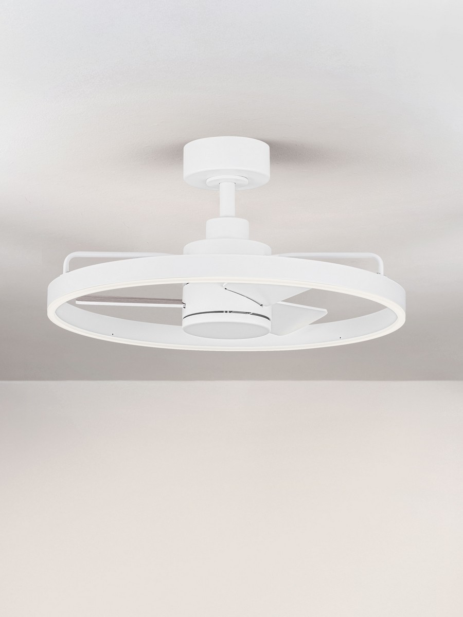 Wentylator sufitowy z oświetleniem nowoczesny Luces Exclusivas ALGINET, biały, LED 35 W, Ø 60 cm – LE45792 - obrazek 4