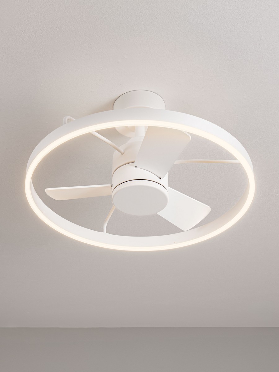 Wentylator sufitowy z oświetleniem nowoczesny Luces Exclusivas ALGINET, biały, LED 35 W, Ø 60 cm – LE45792 - obrazek 5
