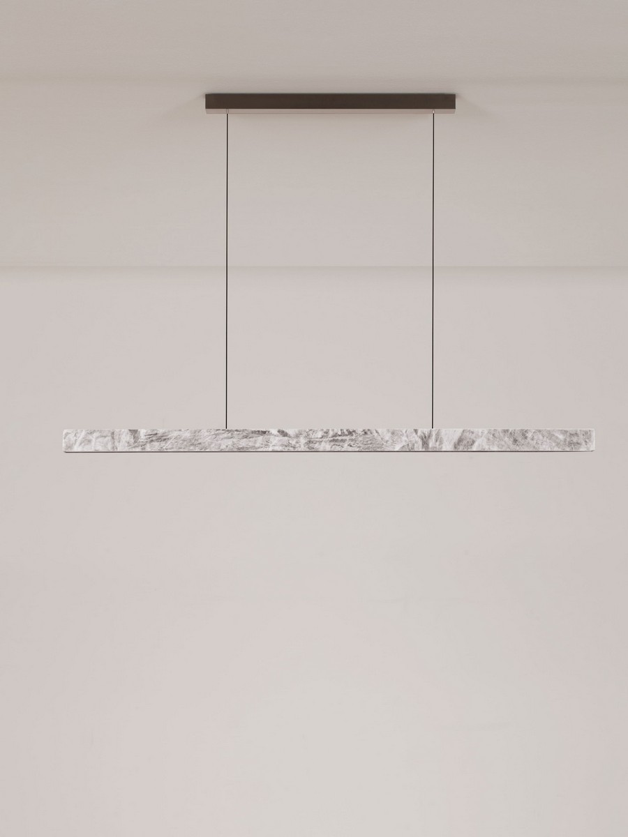 Lampa wisząca nowoczesna Luces Exclusivas ALHENDI, szara, LED 33 W 3000 K, szer. 3,7 cm – LE45794 - obrazek 2