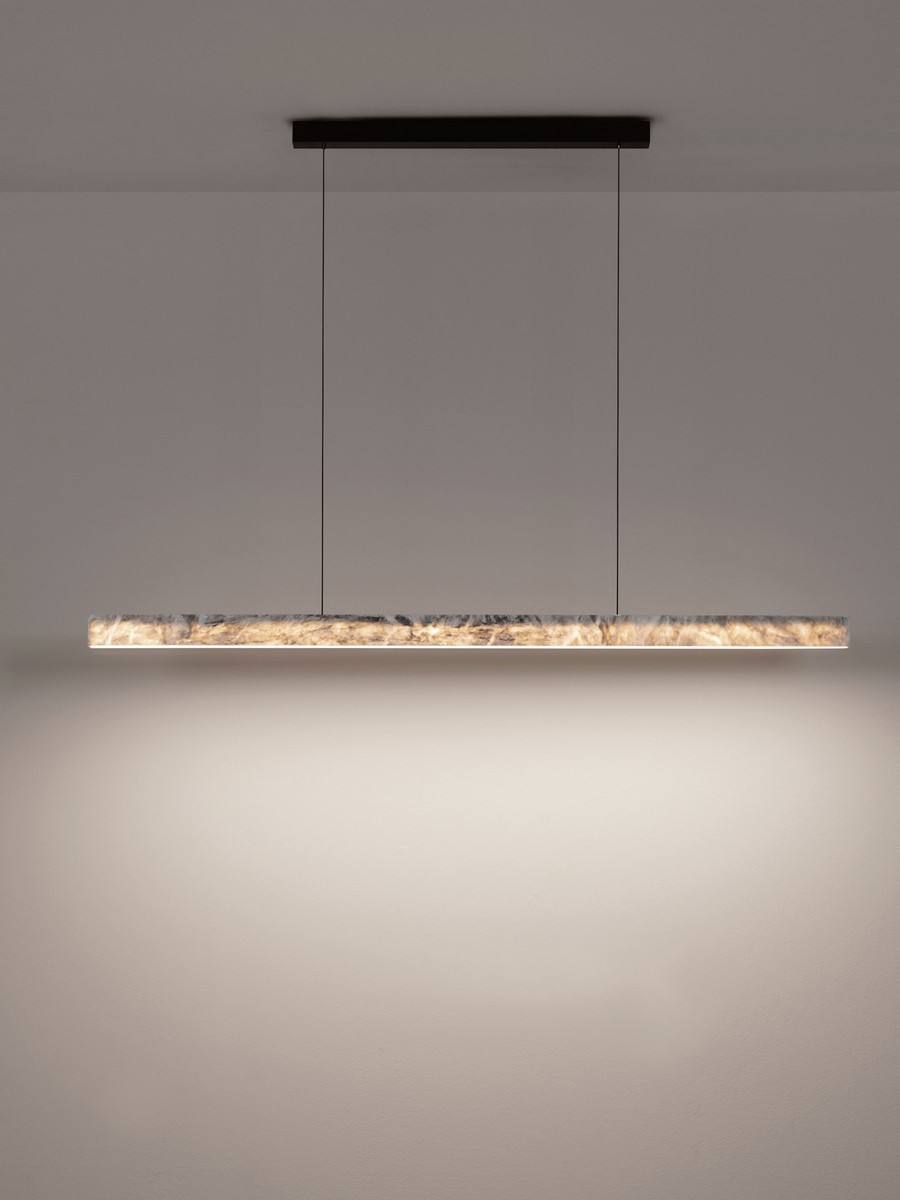 Lampa wisząca nowoczesna Luces Exclusivas ALHENDI, szara, LED 33 W 3000 K, szer. 3,7 cm – LE45794 - obrazek 3