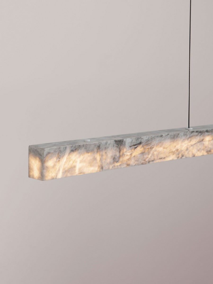 Lampa wisząca nowoczesna Luces Exclusivas ALHENDI, szara, LED 33 W 3000 K, szer. 3,7 cm – LE45794 - obrazek 4