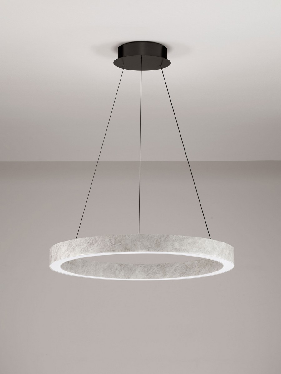 Lampa wisząca nowoczesna Luces Exclusivas ALHENDI, szara, LED 30 W 3000 K, Ø 65,5 cm – LE45795 - obrazek 2