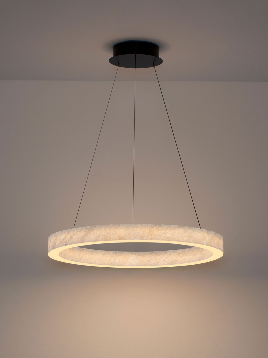 Lampa wisząca nowoczesna Luces Exclusivas ALHENDI, szara, LED 30 W 3000 K, Ø 65,5 cm – LE45795 - obrazek 3