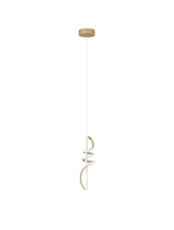 Lampa wisząca nowoczesna Luces Exclusivas ALMAZAN, złota, LED 18 W 3000 K, Ø 12 cm – LE45799