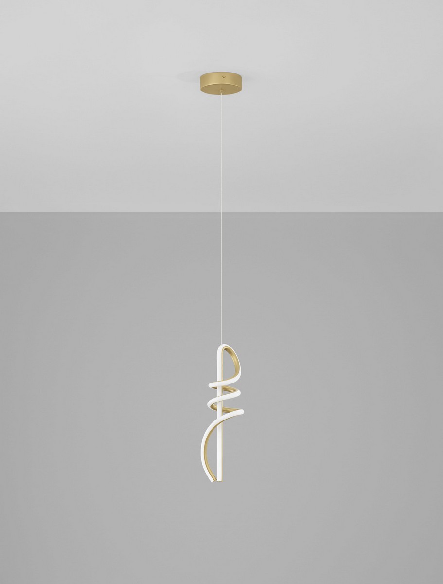 Lampa wisząca nowoczesna Luces Exclusivas ALMAZAN, złota, LED 18 W 3000 K, Ø 12 cm – LE45799 - obrazek 2