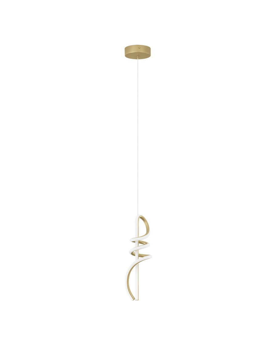 Lampa wisząca nowoczesna Luces Exclusivas ALMAZAN, złota, LED 18 W 3000 K, Ø 12 cm – LE45799
