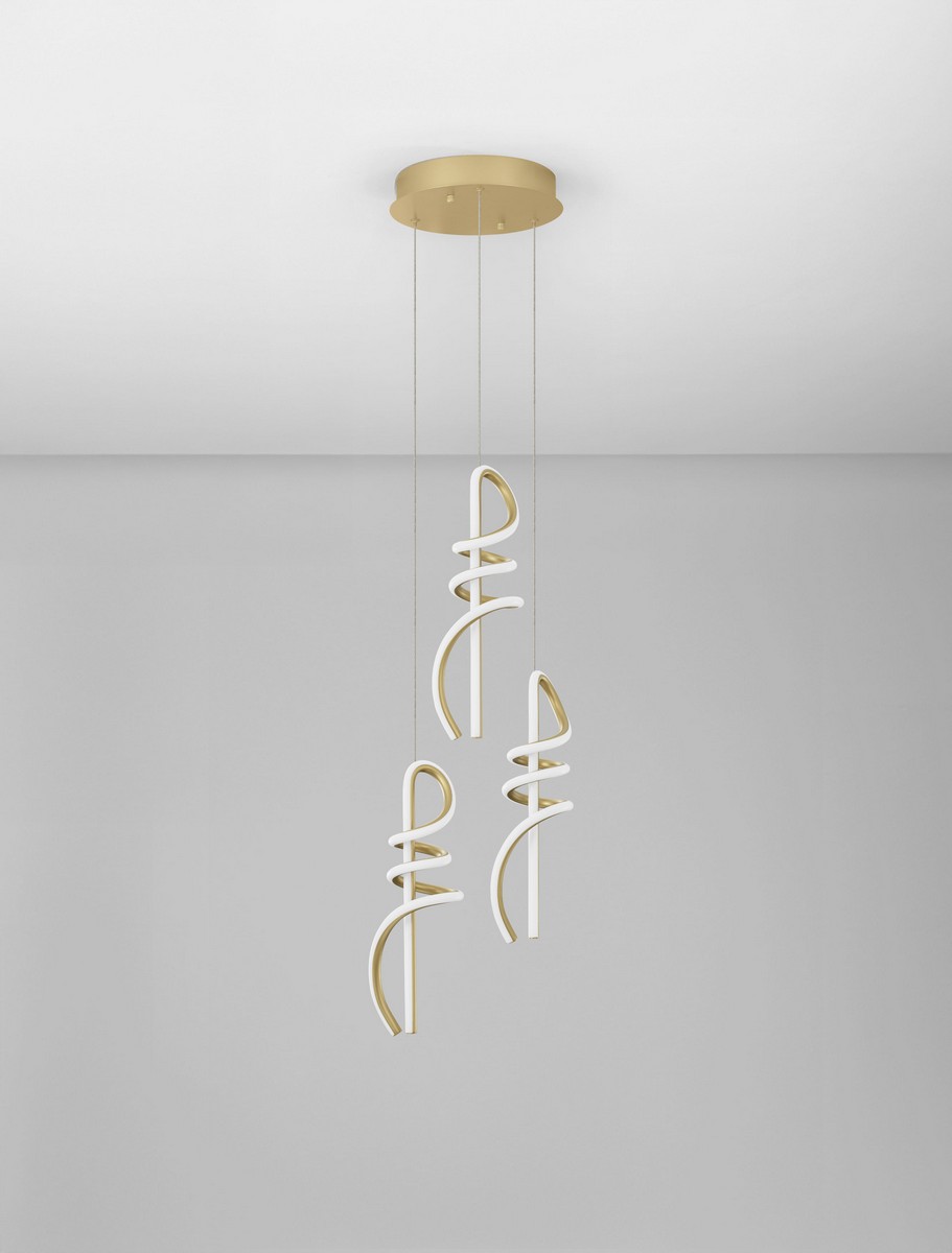 Lampa wisząca nowoczesna Luces Exclusivas ALMAZAN, złota, LED 54 W 3000 K, Ø 25 cm – LE45800 - obrazek 2
