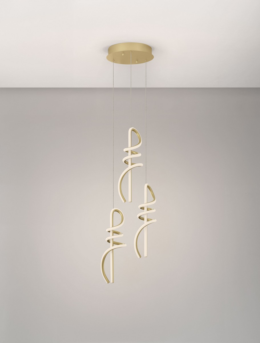 Lampa wisząca nowoczesna Luces Exclusivas ALMAZAN, złota, LED 54 W 3000 K, Ø 25 cm – LE45800 - obrazek 3
