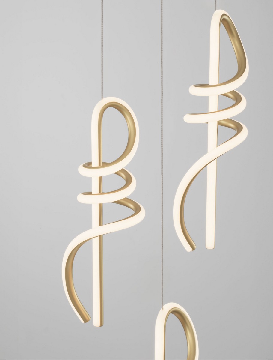 Lampa wisząca nowoczesna Luces Exclusivas ALMAZAN, złota, LED 54 W 3000 K, Ø 25 cm – LE45800 - obrazek 4