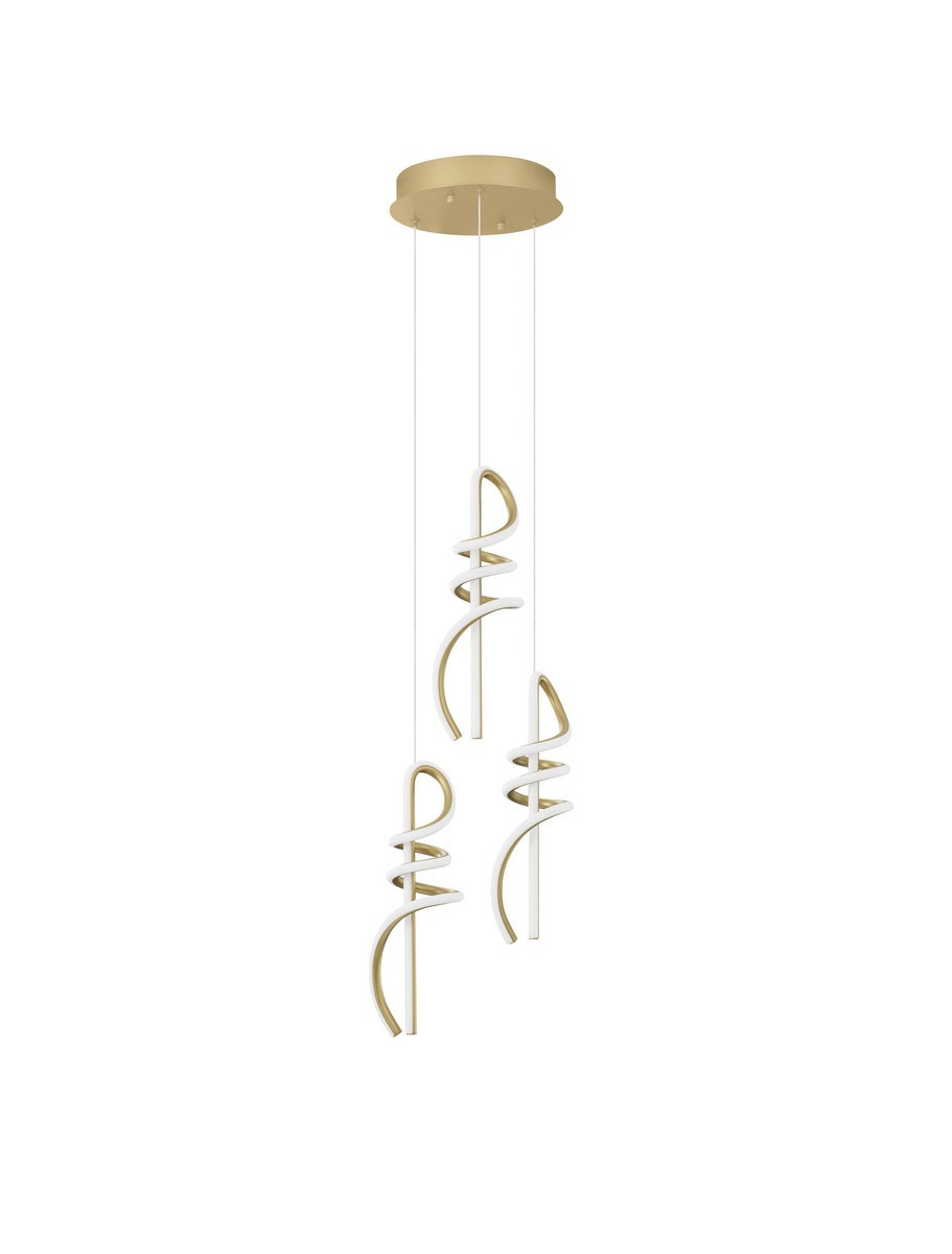 Lampa wisząca nowoczesna Luces Exclusivas ALMAZAN, złota, LED 54 W 3000 K, Ø 25 cm – LE45800