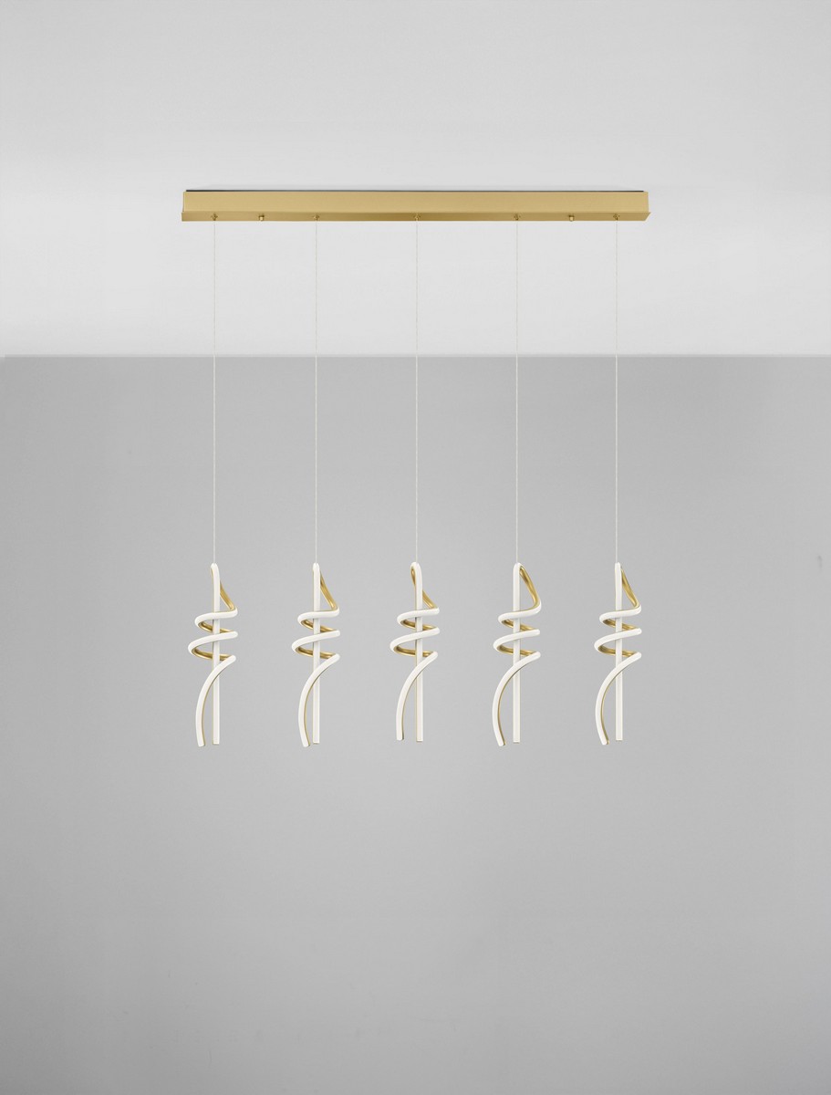 Lampa wisząca nowoczesna Luces Exclusivas ALMAZAN, złota, LED 90 W 3000 K, szer. 8 cm – LE45801 - obrazek 2