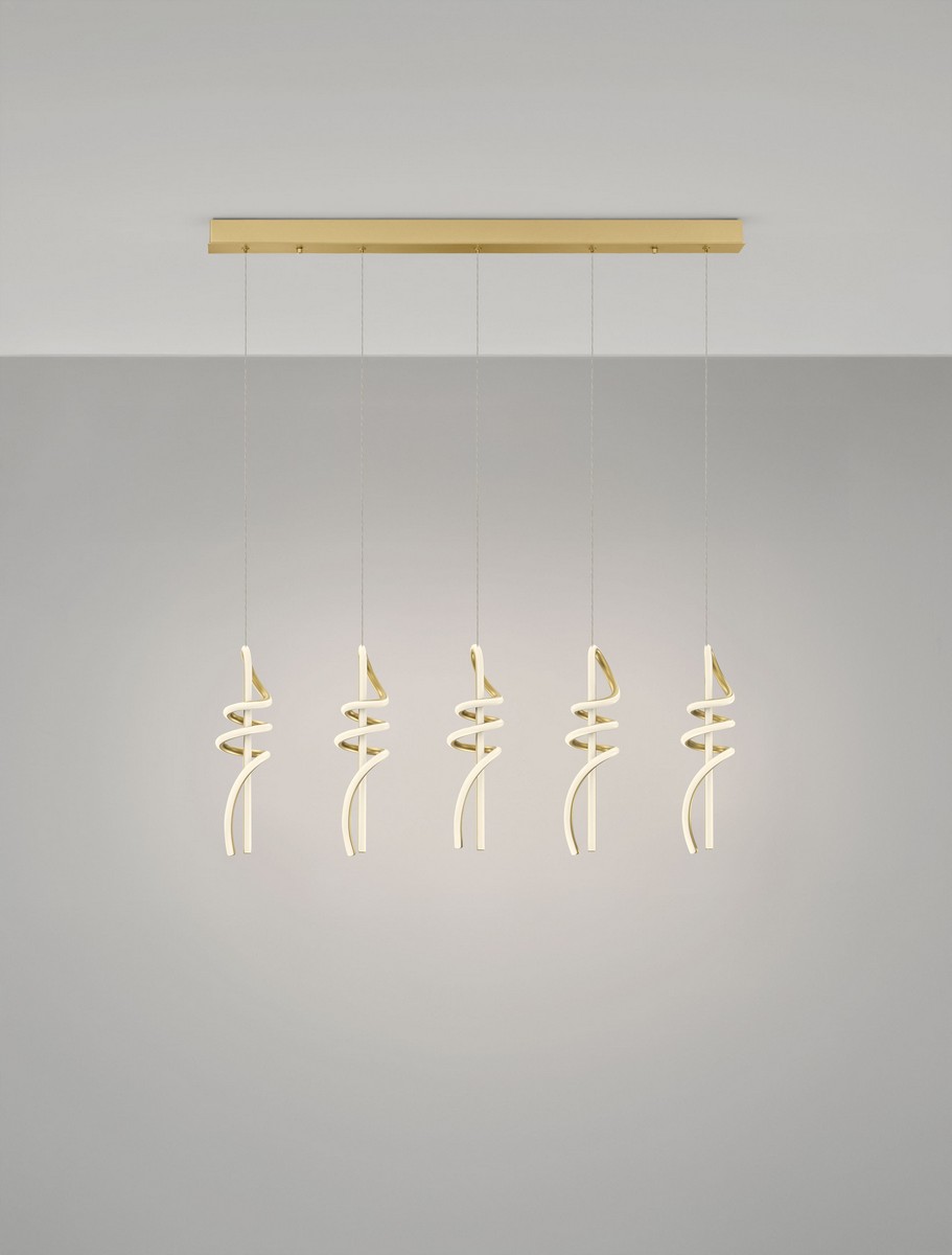 Lampa wisząca nowoczesna Luces Exclusivas ALMAZAN, złota, LED 90 W 3000 K, szer. 8 cm – LE45801 - obrazek 3