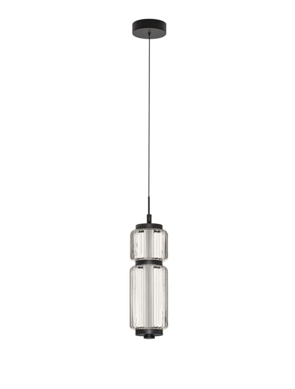 Lampa wisząca nowoczesna Luces Exclusivas ALQUERI, czarna, LED 7 W 3000 K, Ø 12 cm – LE45808