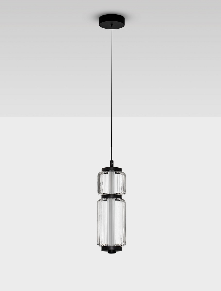 Lampa wisząca nowoczesna Luces Exclusivas ALQUERI, czarna, LED 7 W 3000 K, Ø 12 cm – LE45808 - obrazek 2