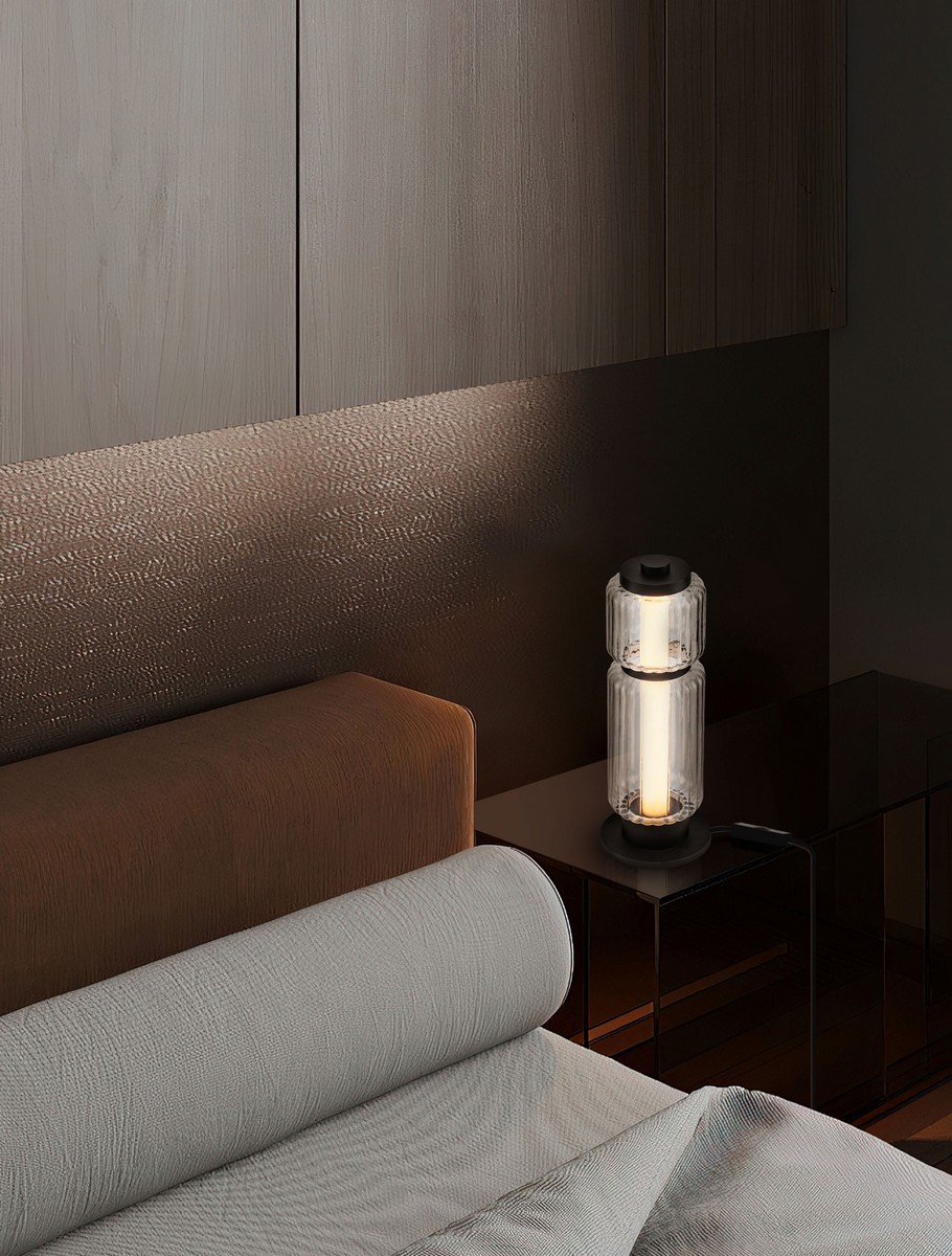 Lampa stołowa nowoczesna Luces Exclusivas ALQUERI, czarna, LED 7 W 3000 K, wys. 39 cm – LE45809 - obrazek 2