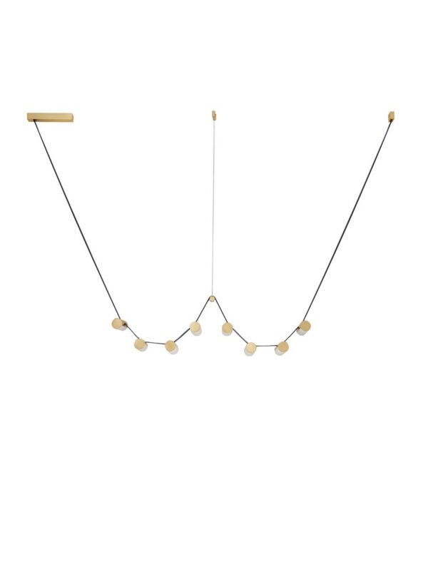 Lampa wisząca nowoczesna Luces Exclusivas ANTEQ, mosiądz antyczny, LED 31 W 3000 K, szer. 22,4 cm – LE45823