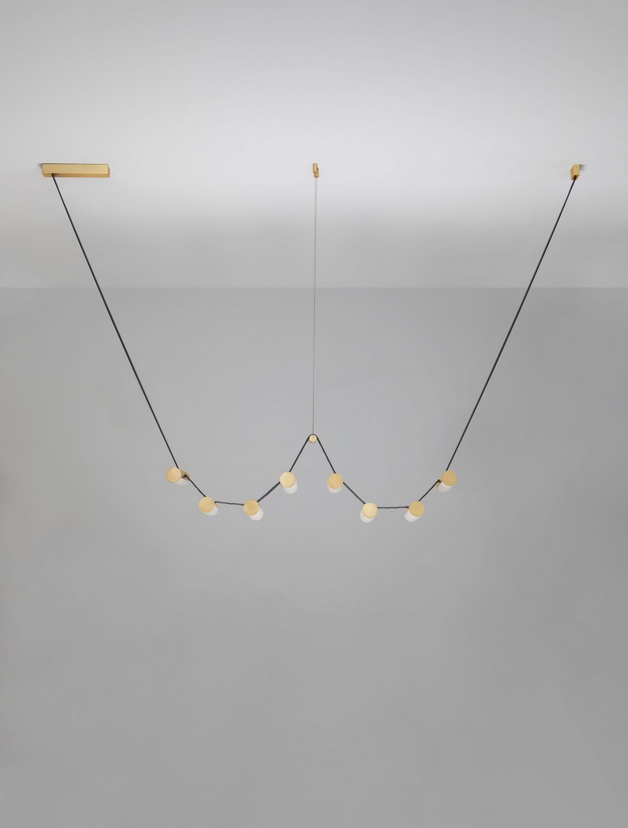 Lampa wisząca nowoczesna Luces Exclusivas ANTEQ, mosiądz antyczny, LED 31 W 3000 K, szer. 22,4 cm – LE45823 - obrazek 2