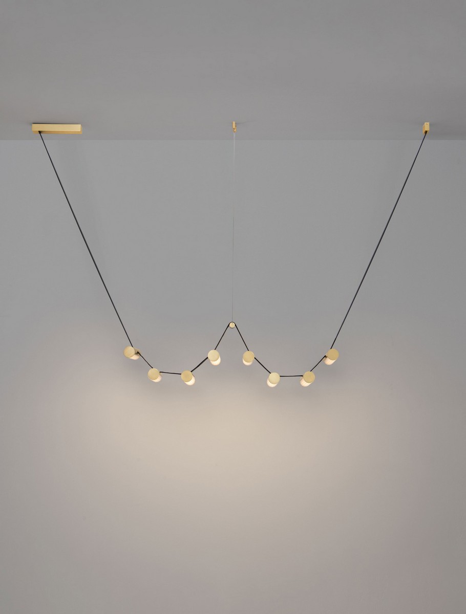 Lampa wisząca nowoczesna Luces Exclusivas ANTEQ, mosiądz antyczny, LED 31 W 3000 K, szer. 22,4 cm – LE45823 - obrazek 3