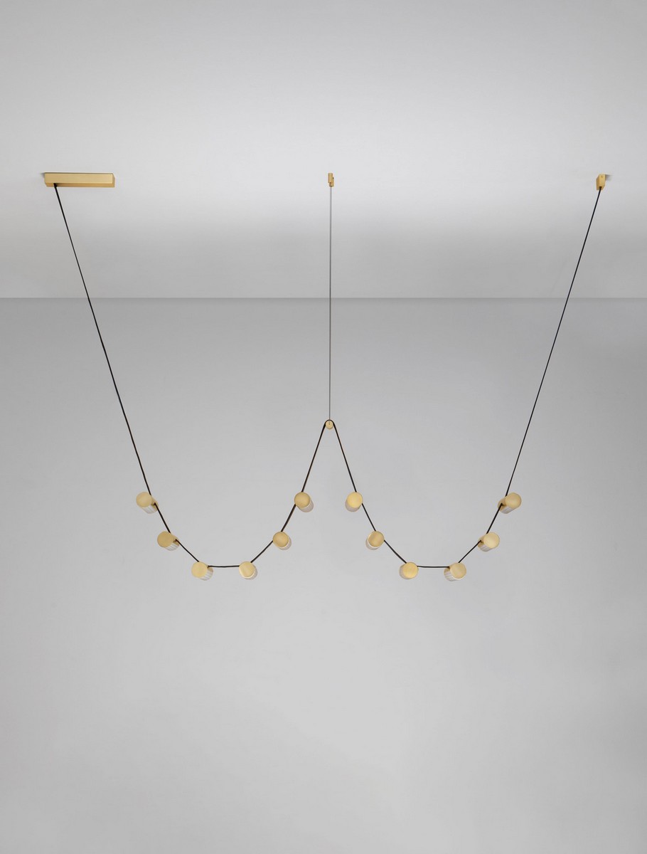 Lampa wisząca nowoczesna Luces Exclusivas ANTEQ, mosiądz antyczny, LED 52 W 3000 K, szer. 22,4 cm – LE45824 - obrazek 2