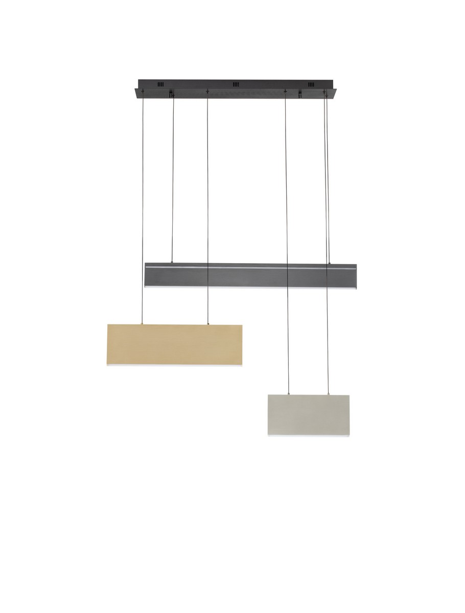 Lampa wisząca nowoczesna Luces Exclusivas ARANDA, czarna / złota / nikiel, LED 49 W 3000 K, szer. 15 cm – LE45828 - obrazek 2