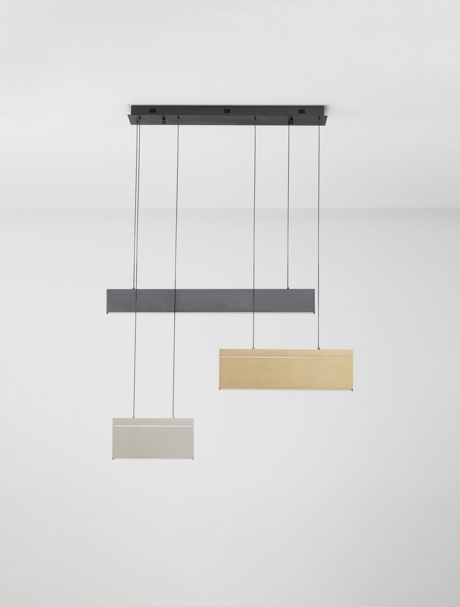 Lampa wisząca nowoczesna Luces Exclusivas ARANDA, czarna / złota / nikiel, LED 49 W 3000 K, szer. 15 cm – LE45828 - obrazek 3