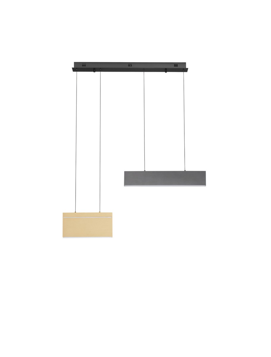 Lampa wisząca nowoczesna Luces Exclusivas ARANDA, czarno-złota, LED 30 W 3000 K, szer. 9 cm – LE45829 - obrazek 2