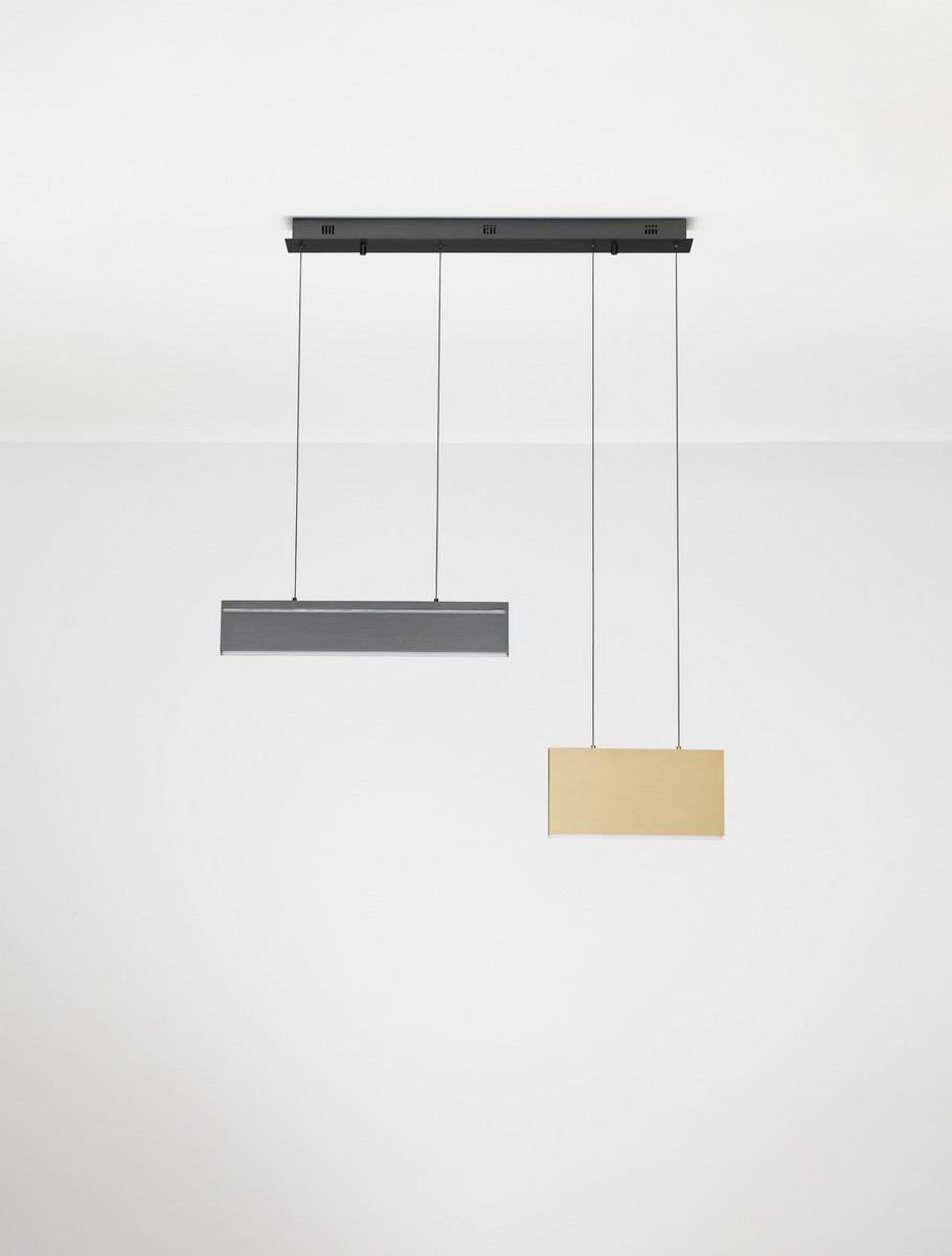 Lampa wisząca nowoczesna Luces Exclusivas ARANDA, czarno-złota, LED 30 W 3000 K, szer. 9 cm – LE45829 - obrazek 3