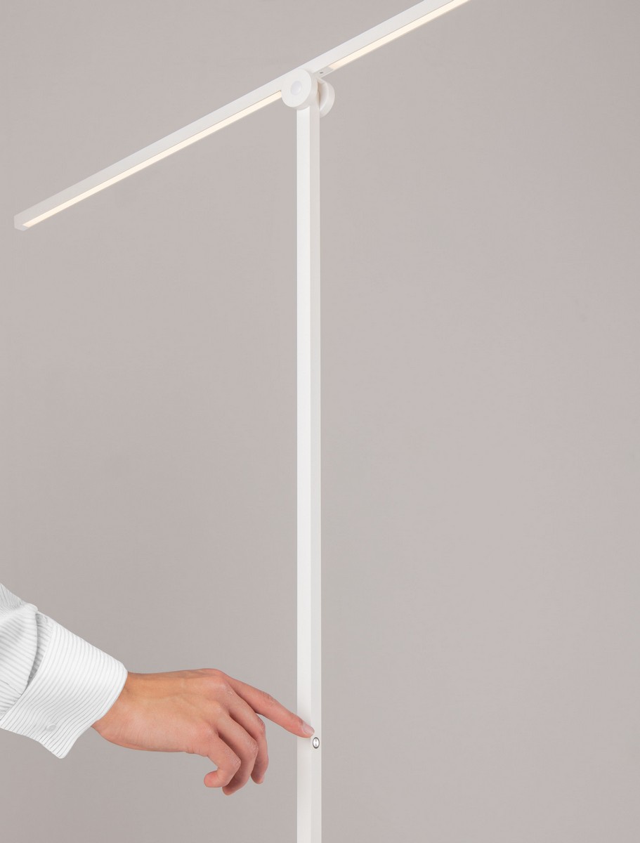Lampa podłogowa minimalistyczna Luces Exclusivas ARGANDA, biała, LED 24 W 3000 K, wys. 143 cm – LE45843 - obrazek 5