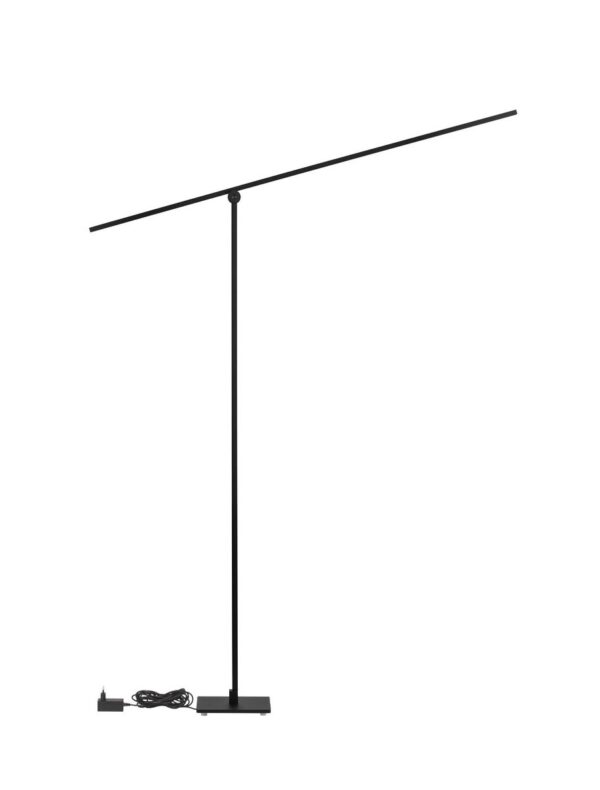 Lampa podłogowa minimalistyczna Luces Exclusivas ARGANDA, czarna, LED 24 W 3000 K, wys. 143 cm – LE45844