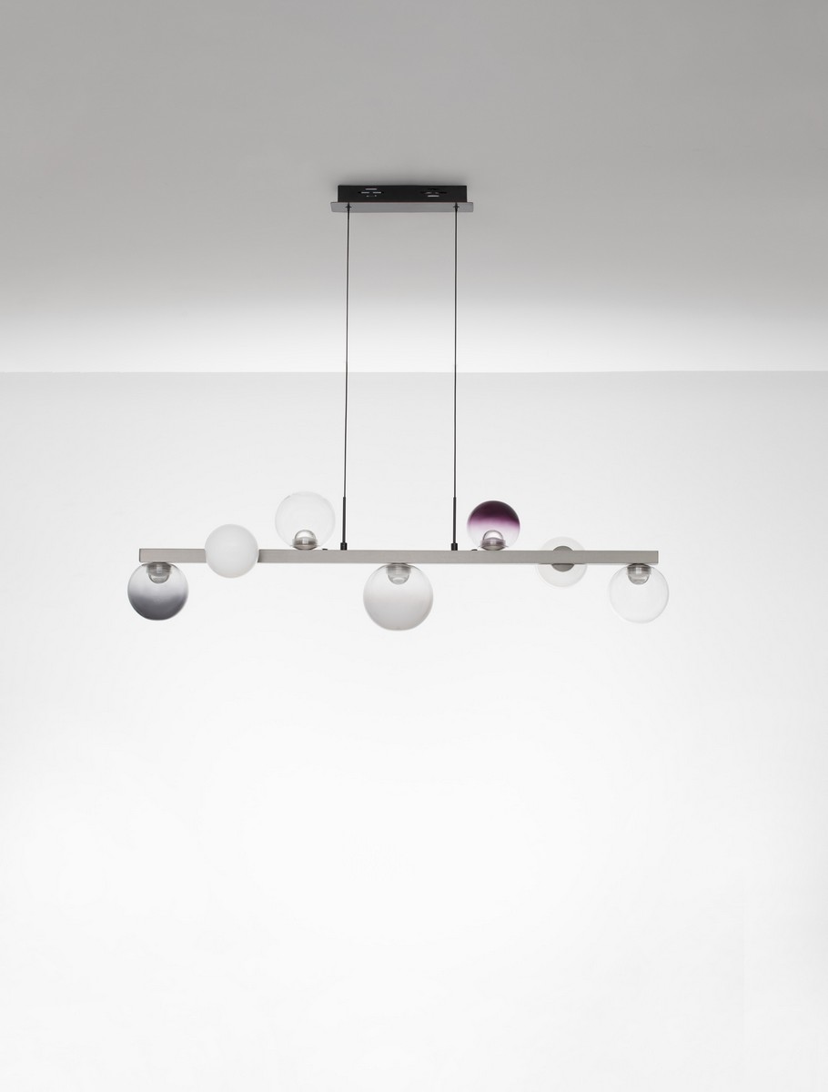 Lampa wisząca nowoczesna Luces Exclusivas ARGUIS, szara, LED 40 W 3000 K, szer. 25 cm – LE45847 - obrazek 2